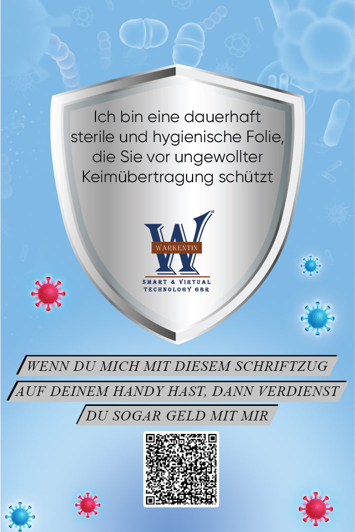 Handy Desinfektionsfolie mit Werbebanner + Affiliate